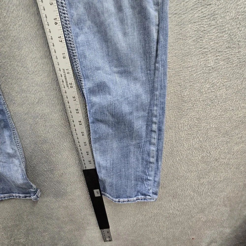 BKE Men Jeans 32X34 Light Blue Denim Straight Jake Distressed 31